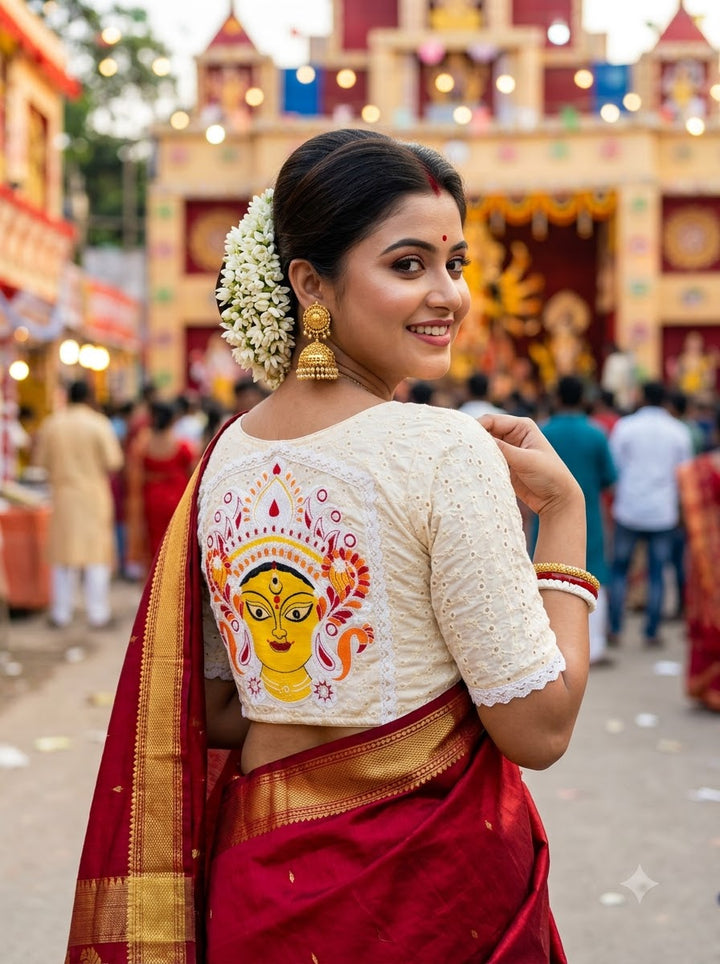 Dugga Nandini Designer Hakoba  Embroidered  Blouse