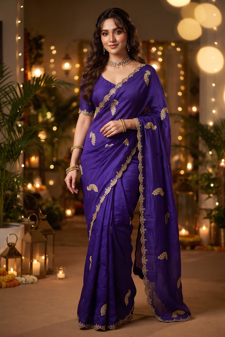 Elowen Glow  Rangoli Crush Silk Saree