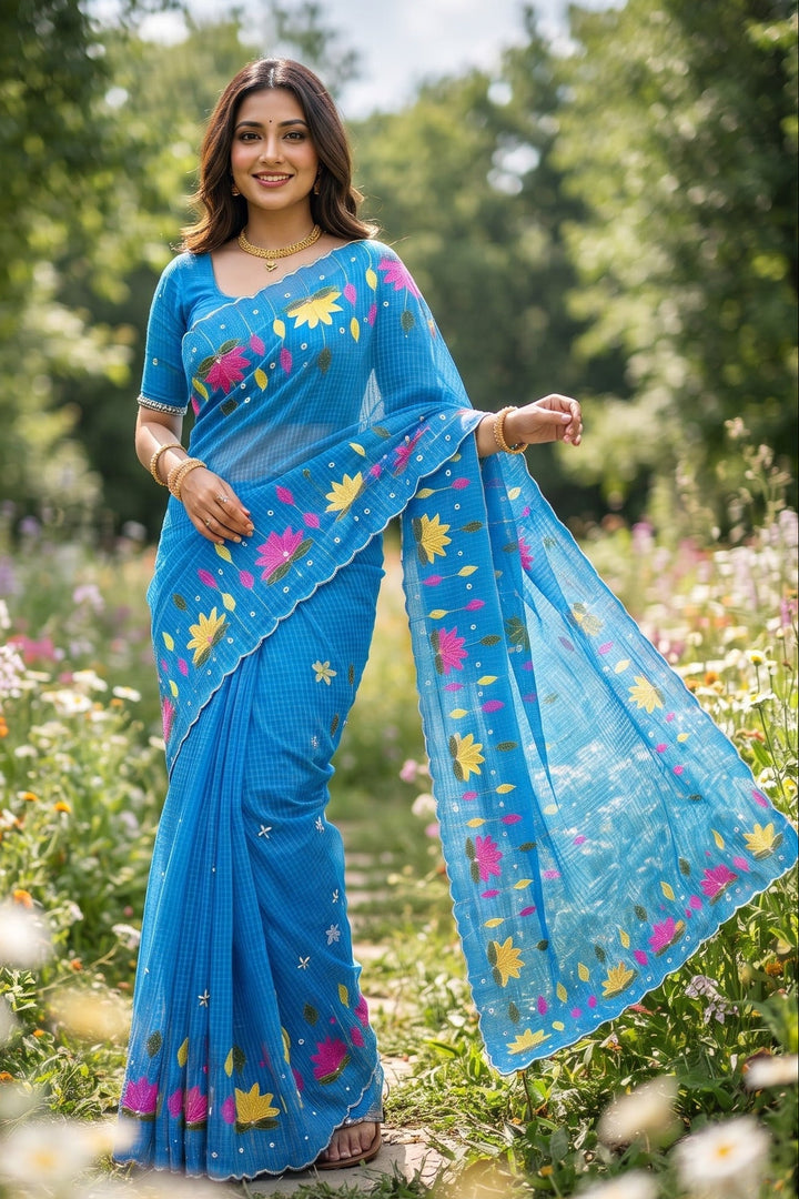 Padyo Pata Kota Applique Saree