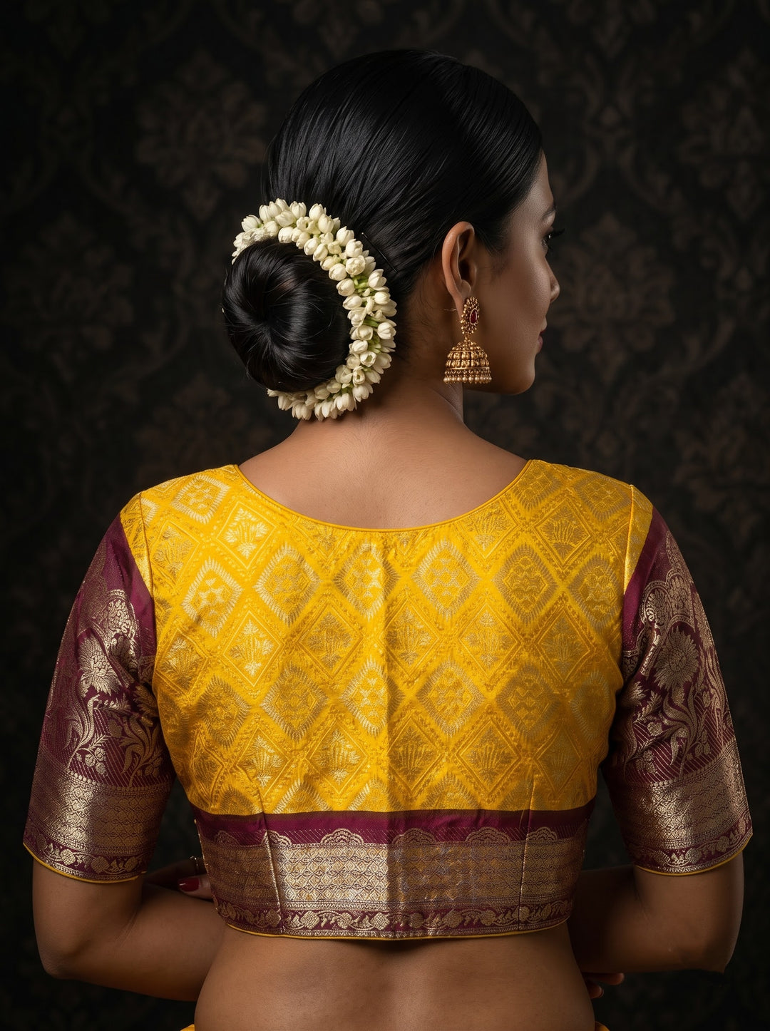 Rajeshwari Grace- Katan Silk Banarasi Zari Woven Designer Blouse