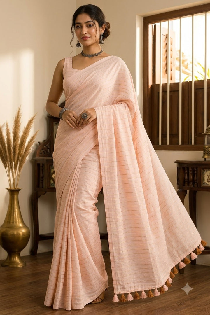 Aabha Checks – Mul Cotton Saree