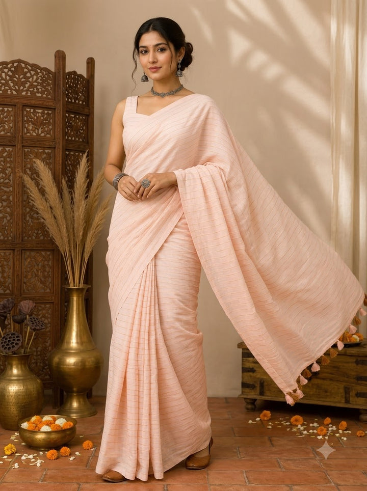 Aabha Checks – Mul Cotton Saree
