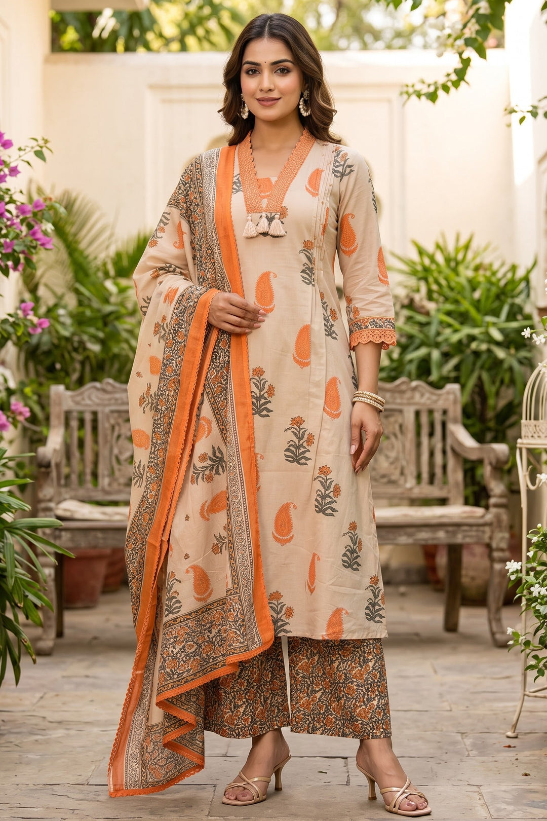 A Bloom of Grace Cotton Kurti Set