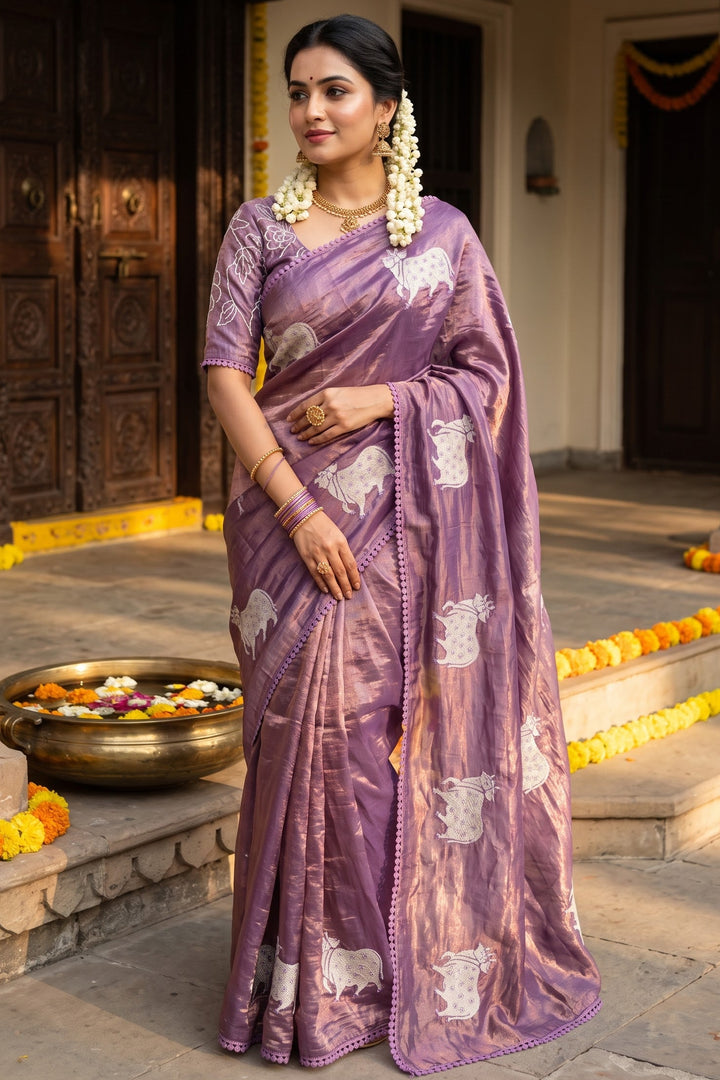 Blessings of Tradition Crush Silk Saree
