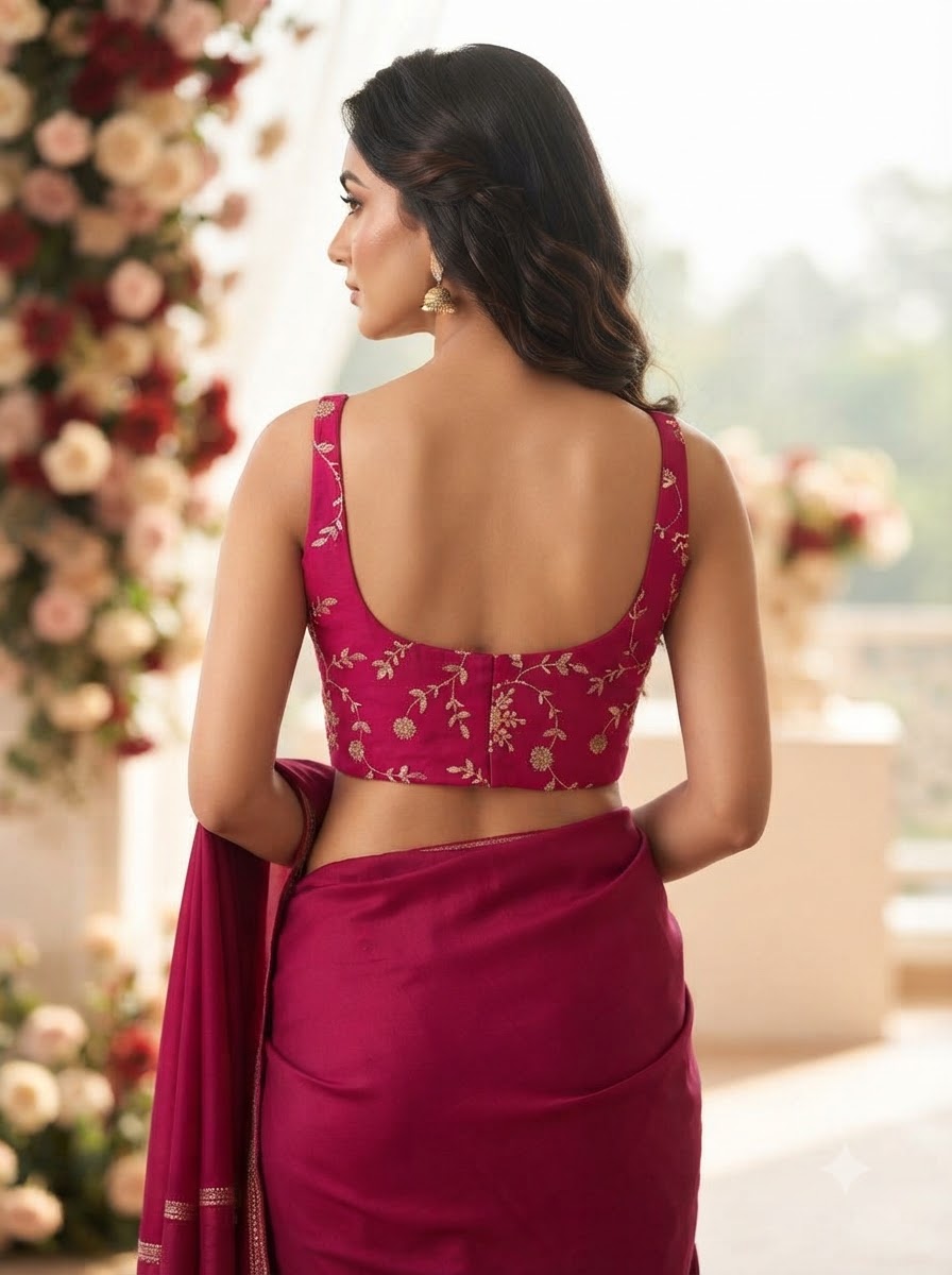Rose Royale Designer Fancy Silk Sequin Blouse