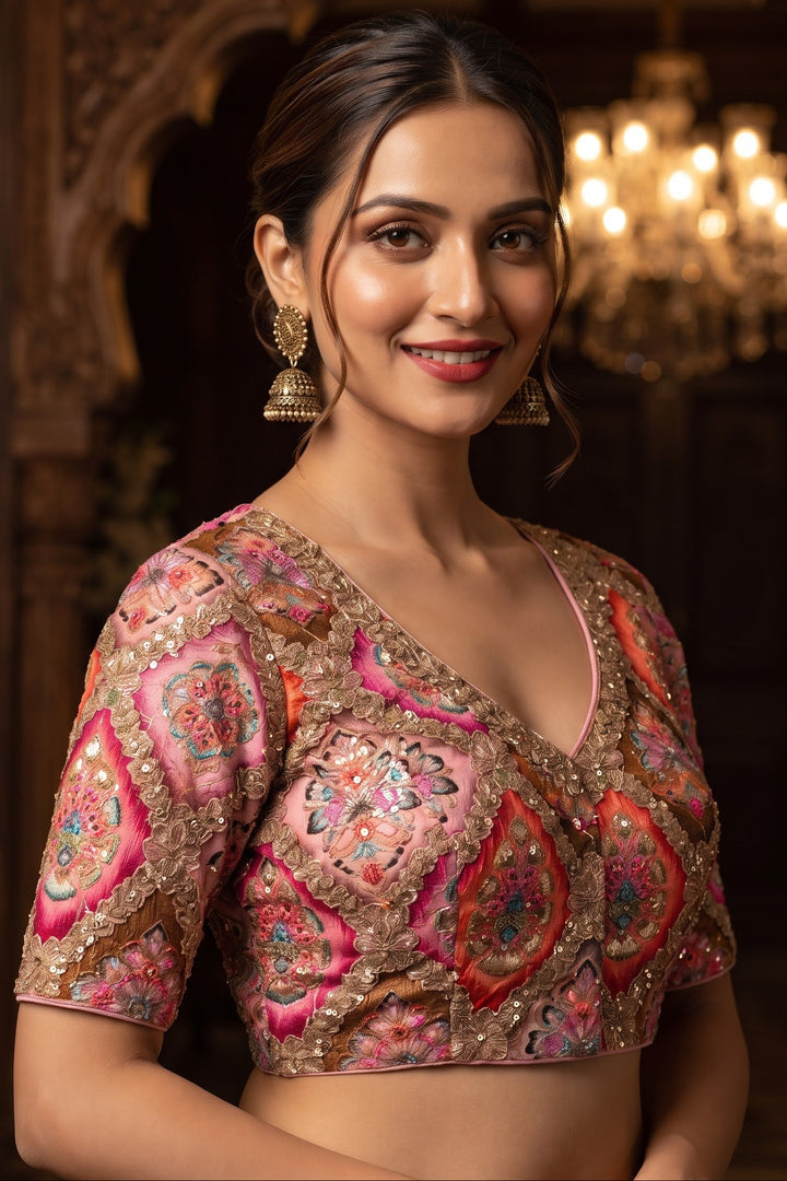 Dreams Become Design – Designer Zari & Sequins Crepe Blouse