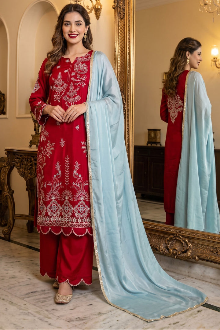 Empress Affair Embroidered Work Kurti Set