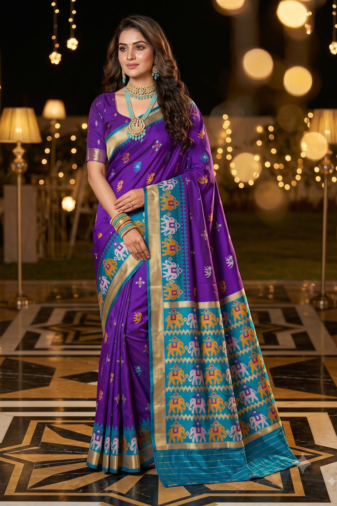 Tusker Tales Patola Silk Saree