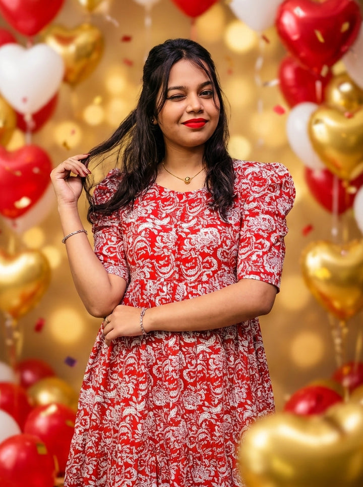 Around Your Heart Cotton Dress