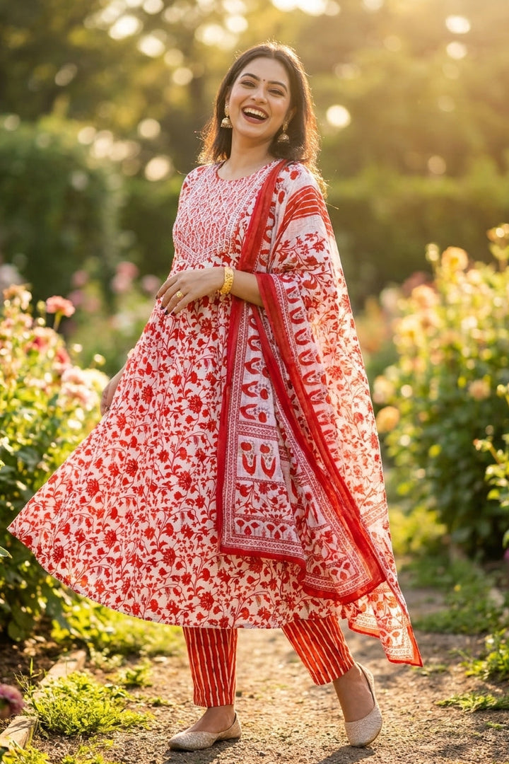 Grace Personified Anarkali style Kurti Set