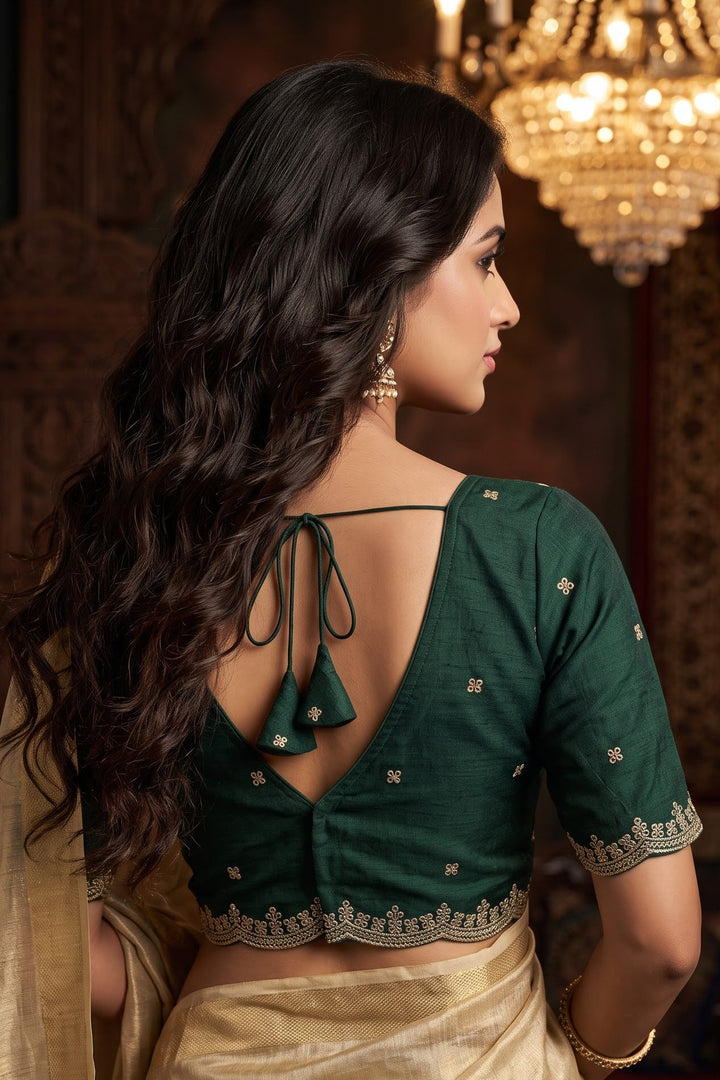 Falling For Florals Vichitra Silk Blouse