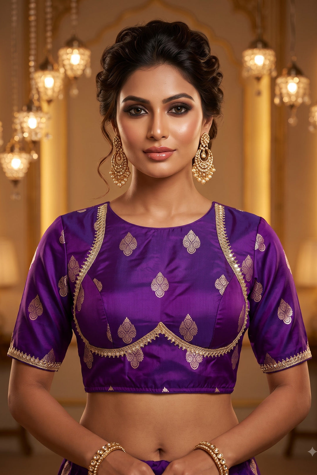 Sunehri Adaa Mashru Banarasi Silk Blouse