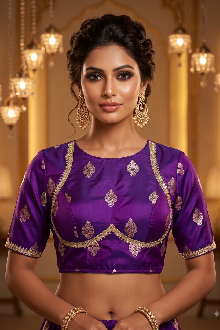 Sunehri Adaa Mashru Banarasi Silk Blouse