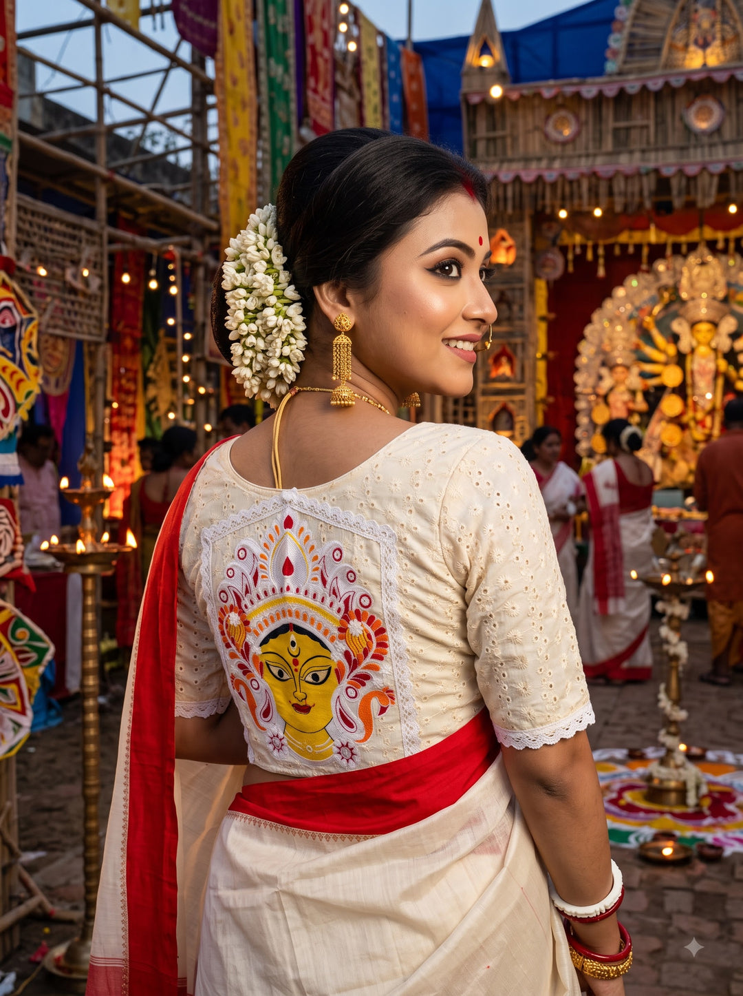 Dugga Nandini Designer Hakoba  Embroidered  Blouse