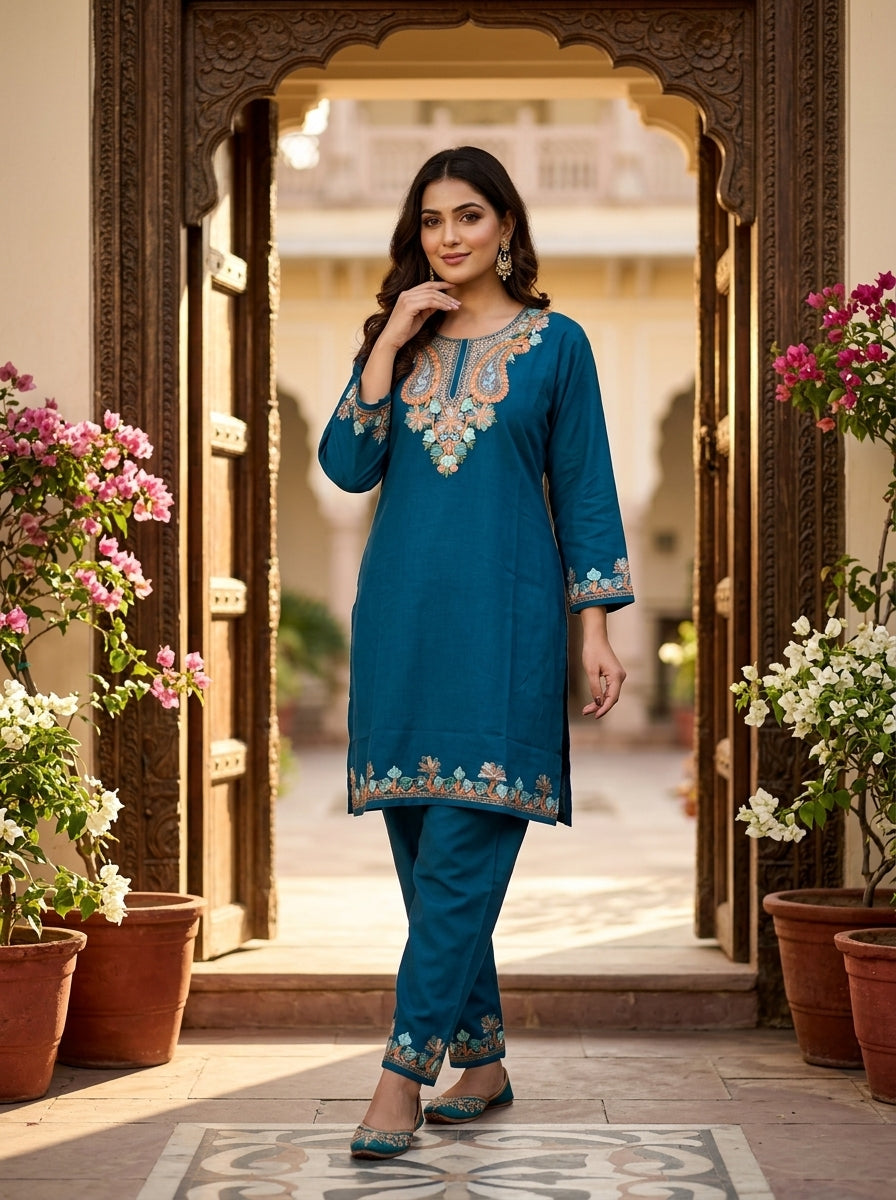 Heaven Like Kashmir - Special Kurti With Pant