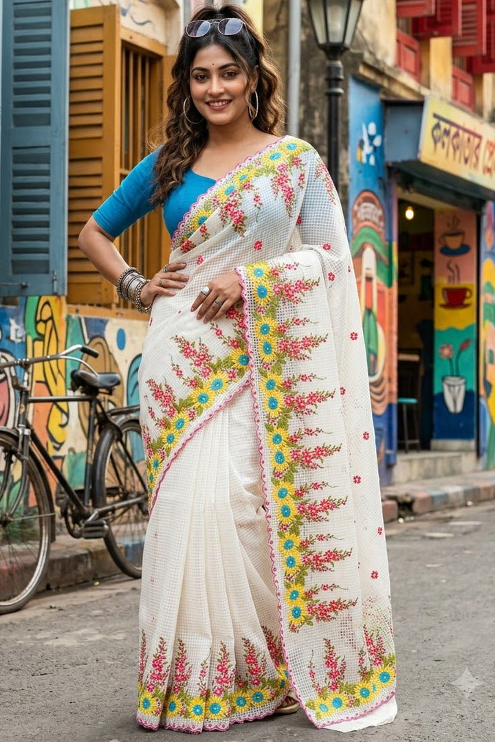 Kota Kween- Kota Saree With Embroidery work