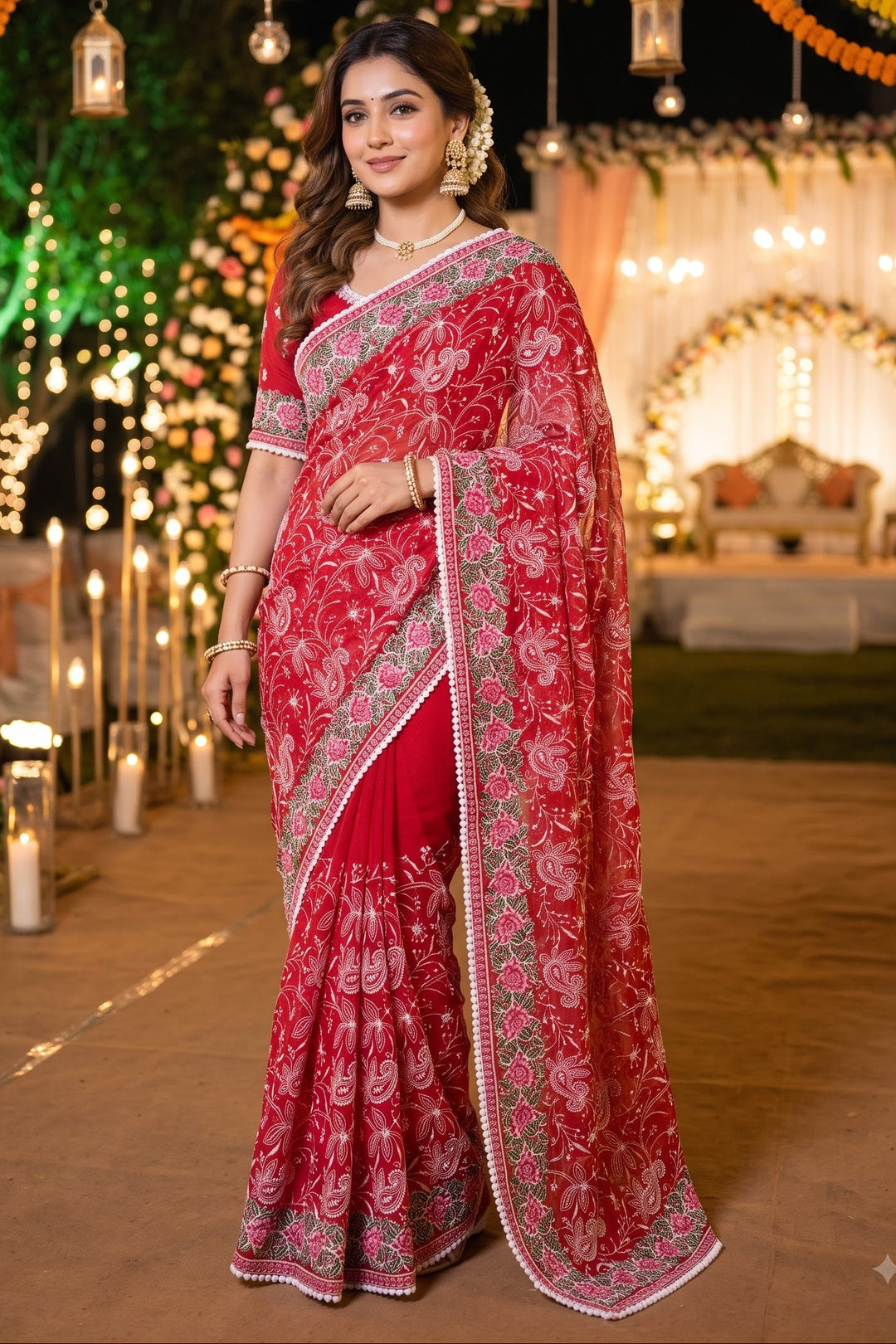 Cloudkiss Designer Georgette Saree
