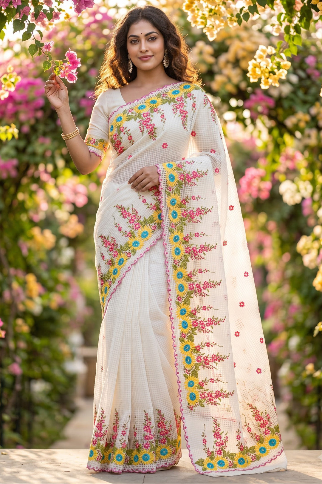 Kota Kween- Kota Saree With Embroidery work
