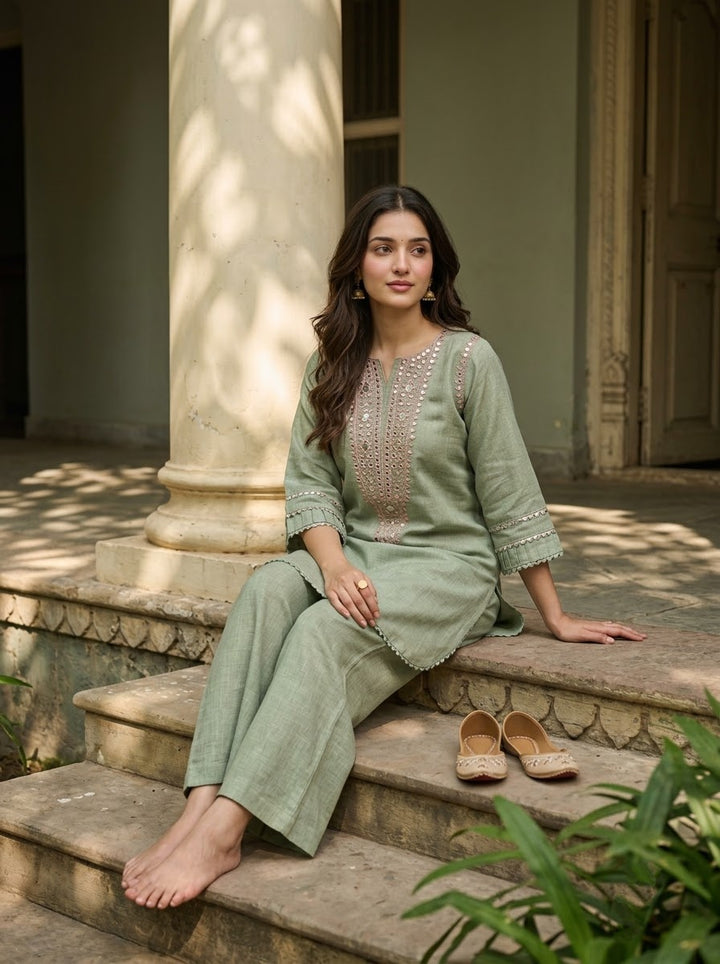 Poppy Muse - Embroidered Co-ords Set