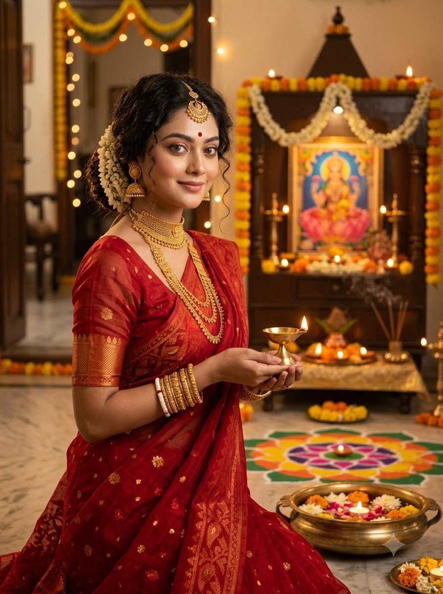 Gouri’s Grace Jamdani Saree