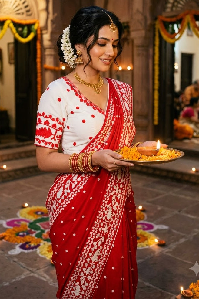 Pavitra -Wedding Collection(Saree With Blouse Combo)