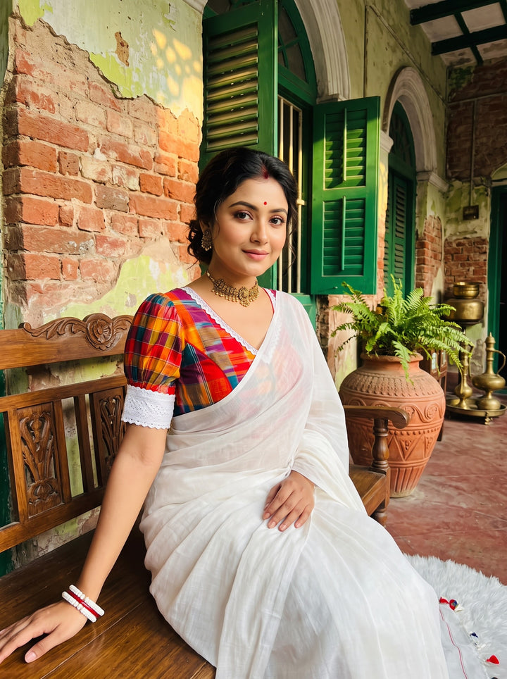 Satrangi Aabha Puff Sleeve Blouse