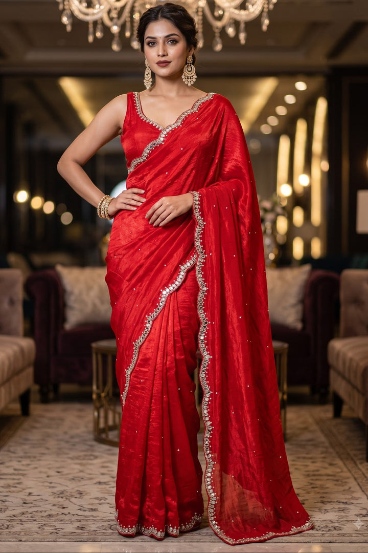Iconic Glow Satin Silk Saree