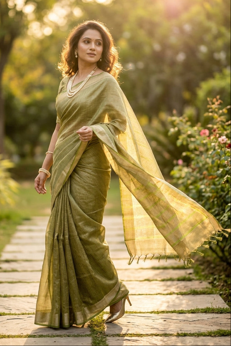 Pampering The Tissue Silk Saree