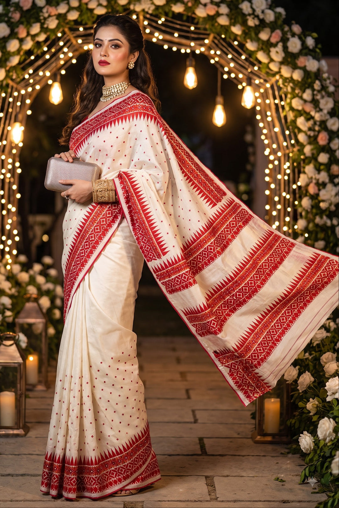 Riwaayat of Light – Kathiyawari Work Fancy Silk Saree