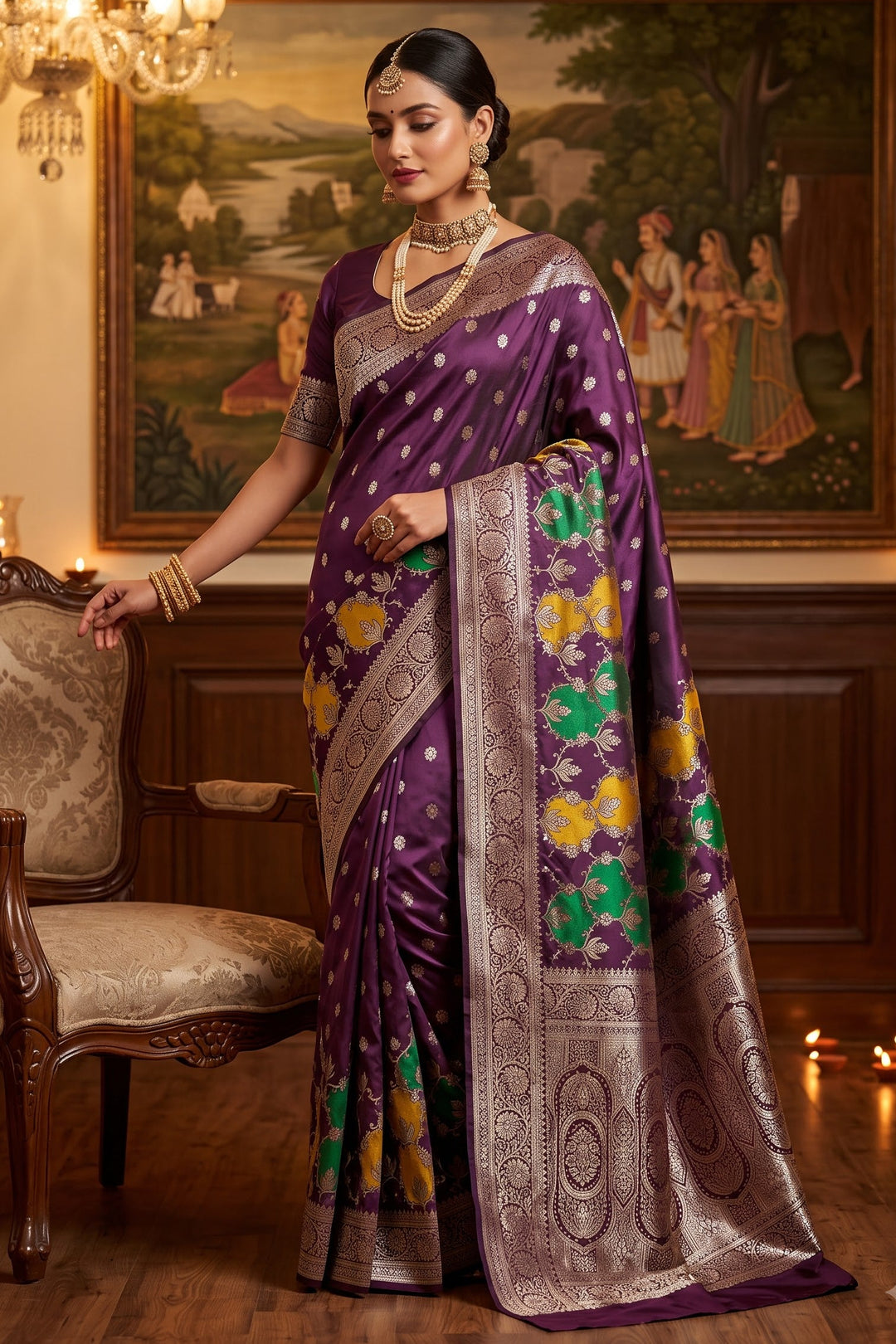 House of Grace Katan Silk Saree