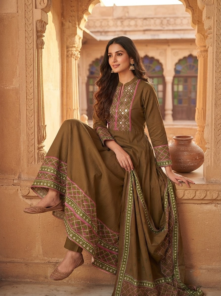 Mystic Reverie Cotton Kurti Set