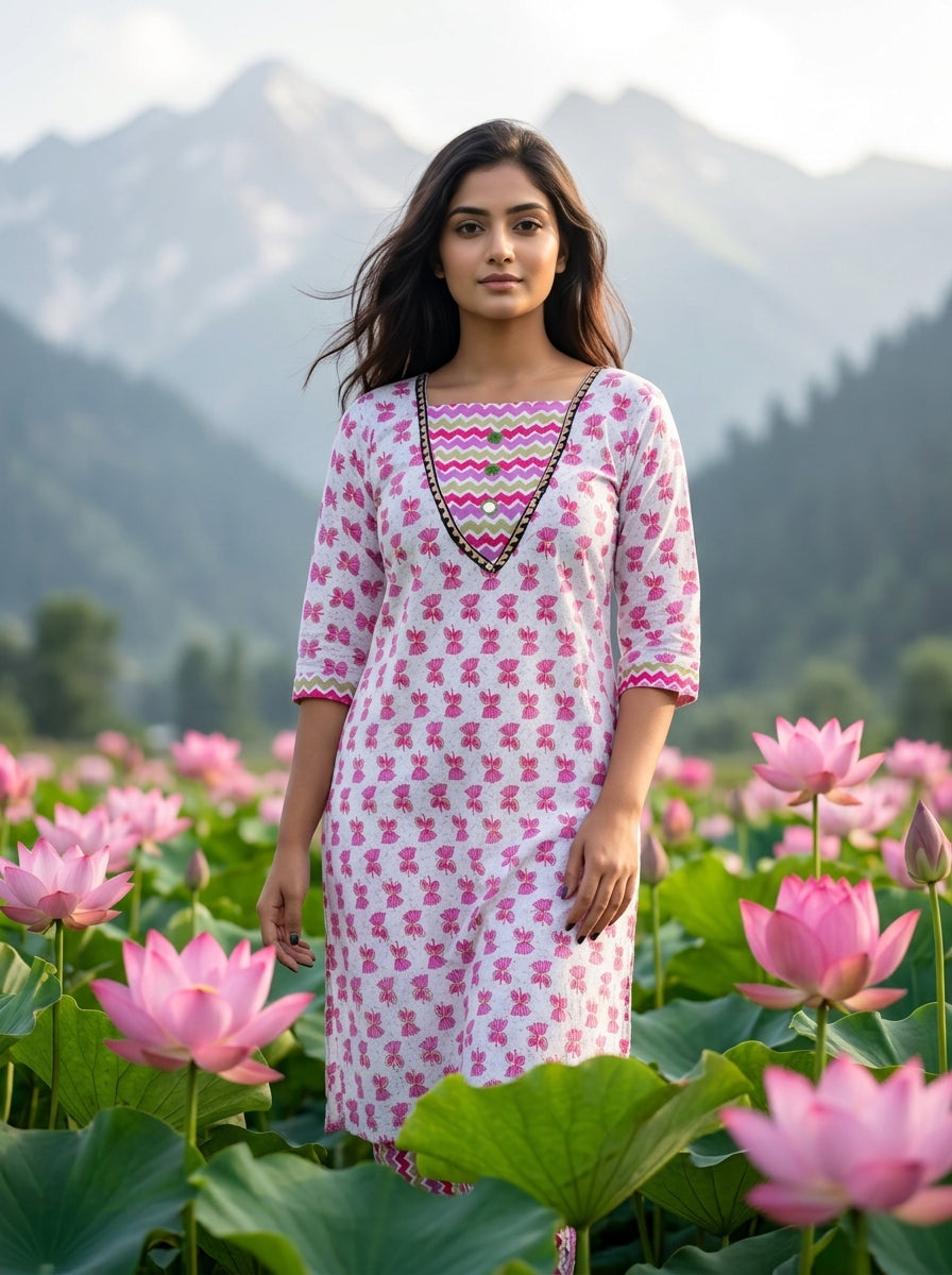 ROSSY Pink Kurti Set