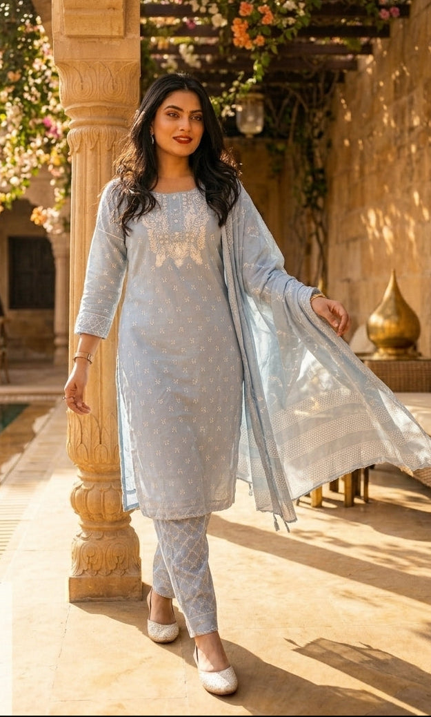 Fun-Loving Fashionista Cotton Kurti Set