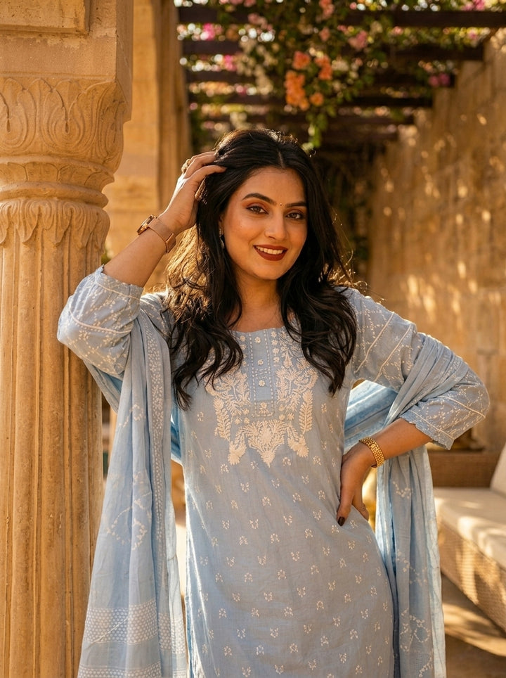 Fun-Loving Fashionista Cotton Kurti Set