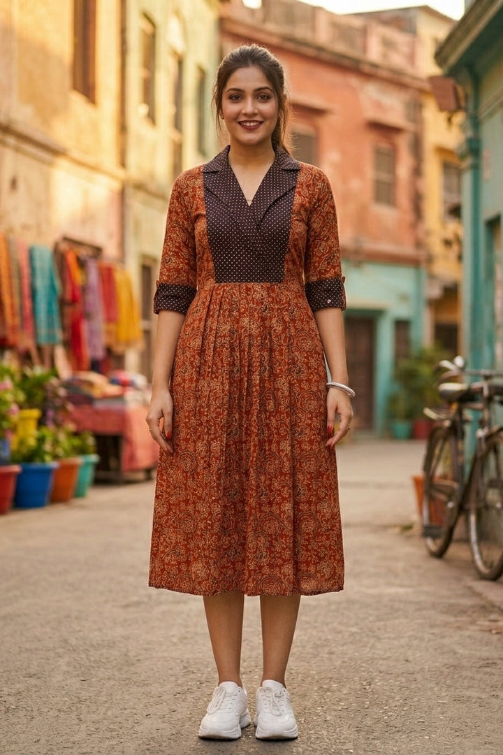 Rang Tarang -Sustainable Long Handloom Dress