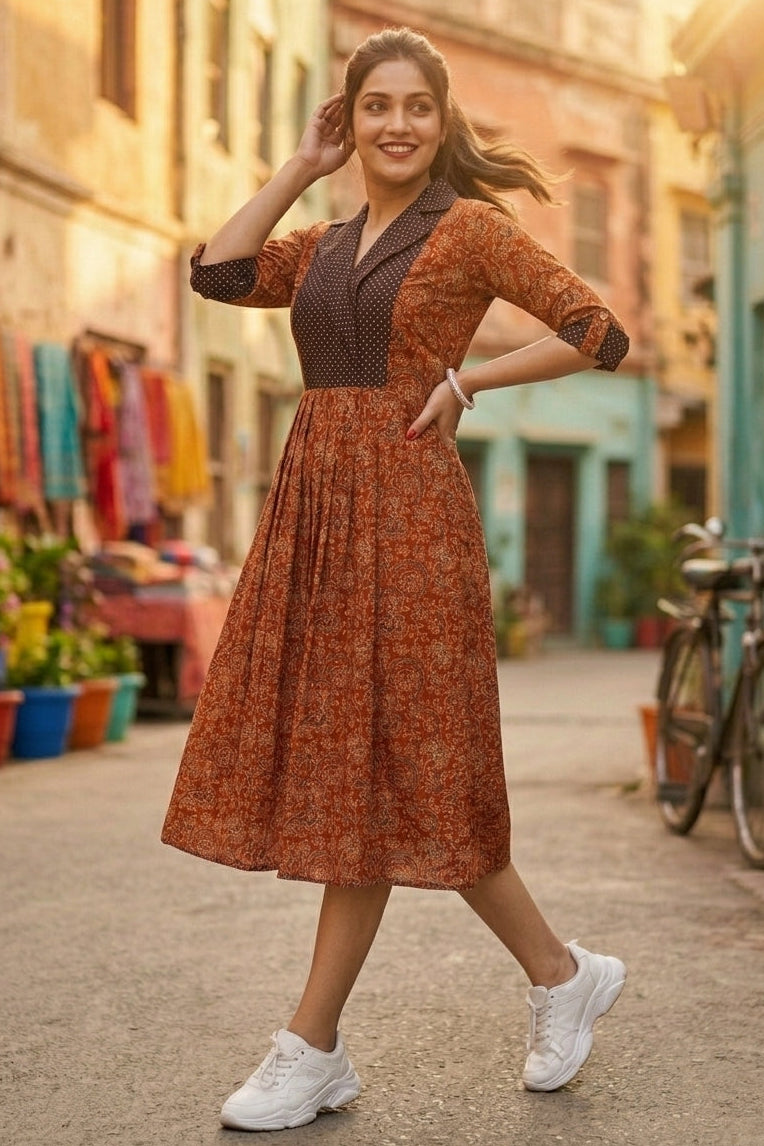 Rang Tarang -Sustainable Long Handloom Dress
