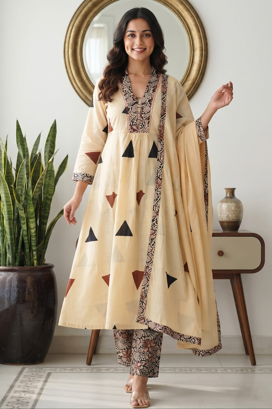 Glided Grace Cotton Kurti Set