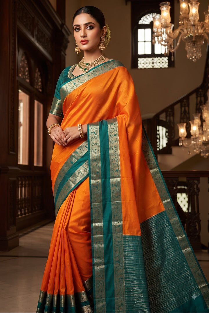 Royal Enchantress Mysore Crepe Silk ( Semi ) Saree