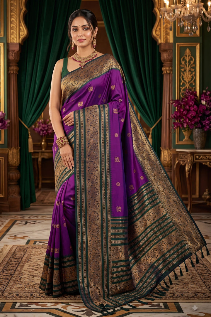 A Tale of Two Tones Fancy Silk Saree
