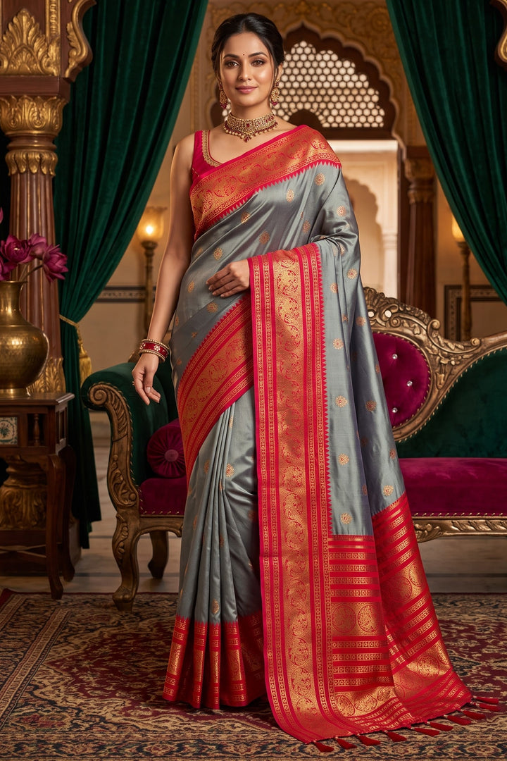A Tale of Two Tones Fancy Silk Saree