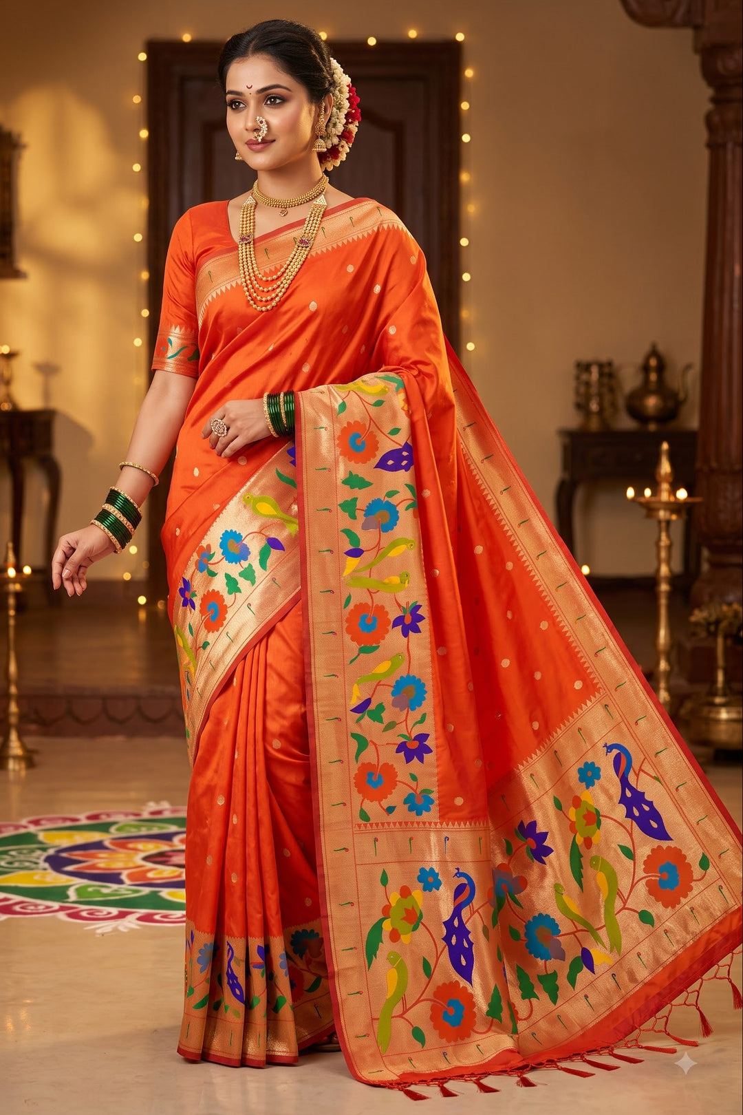Shahi Kanjivaram Paithani Silk Saree