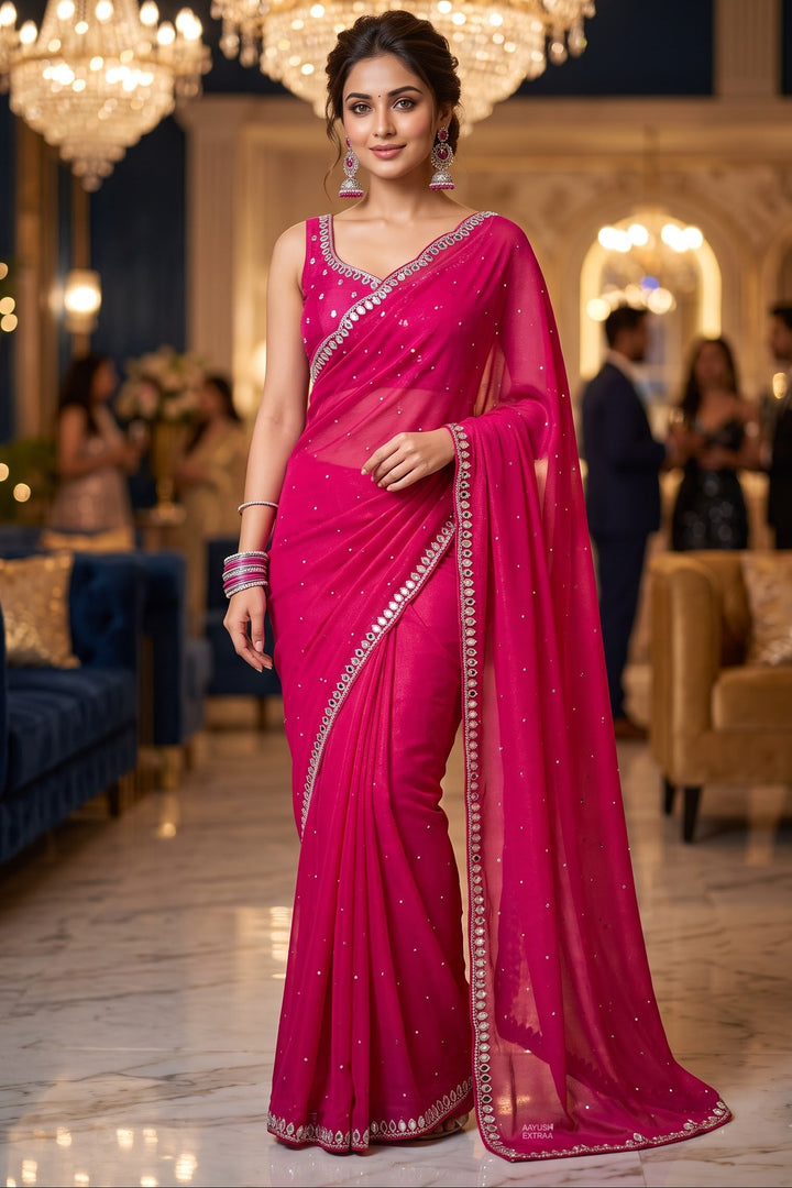 Iconic Glow Satin Silk Saree