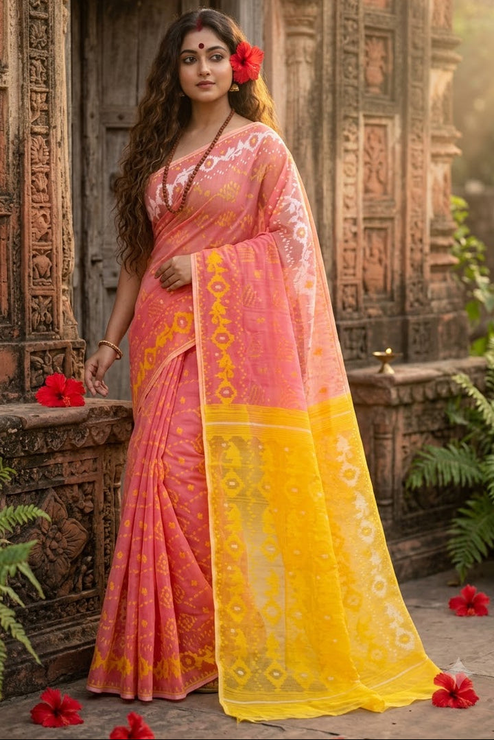 Balaka Premium Ganga Jamuna Jamdani Saree