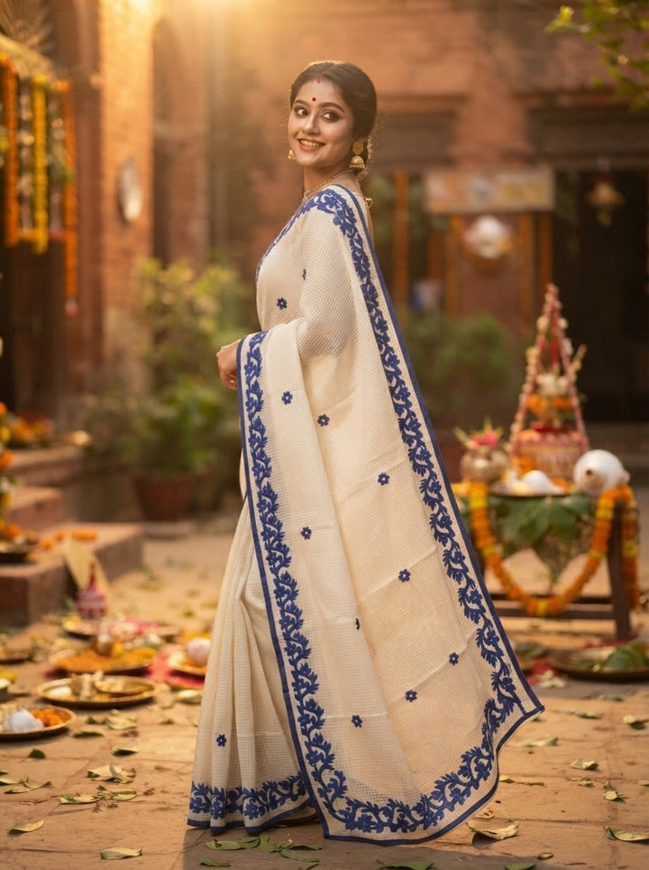 Hridoy rekha Kota Applique Saree