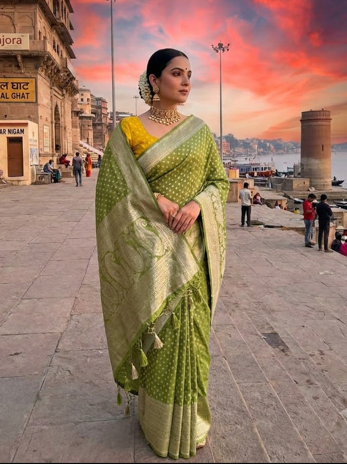 The Queen You Are Crepe Khaddi Silk Saree