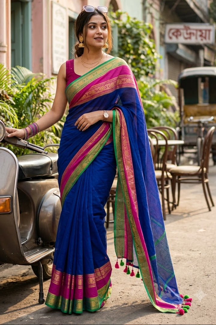 Shari Shundori Mul Cotton Saree  🌸