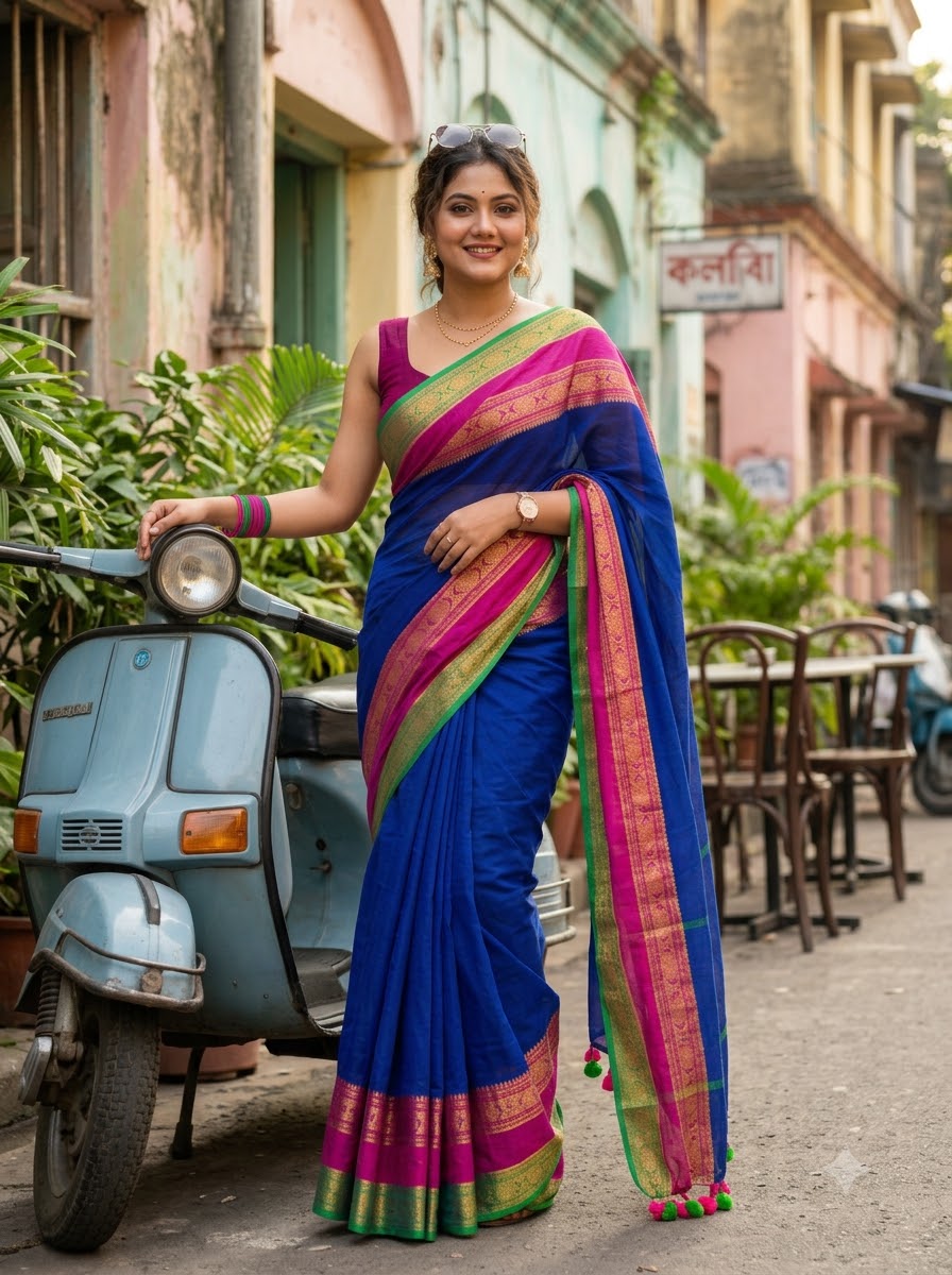 Shari Shundori Mul Cotton Saree  🌸