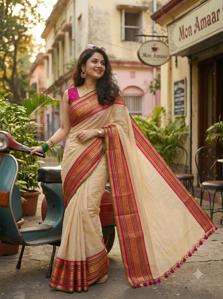 Drape Darling Mul Cotton Saree  🌸