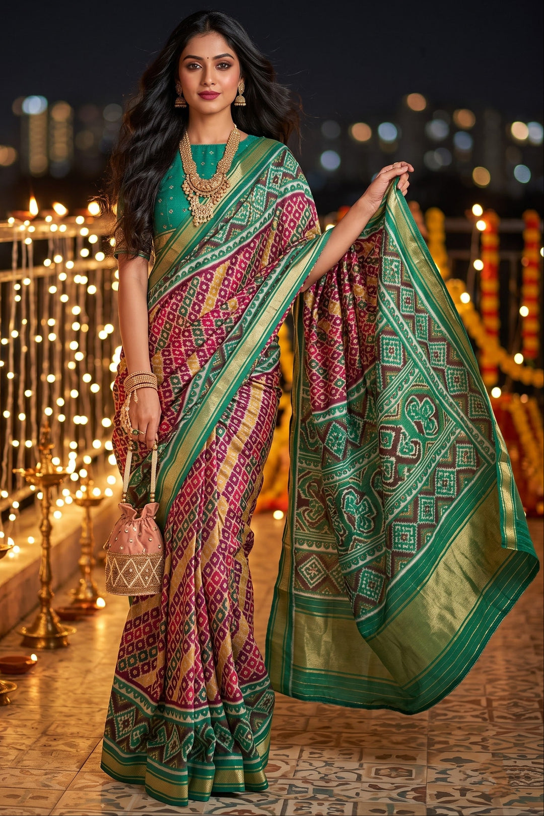 My Lucky Star Patola Silk Saree