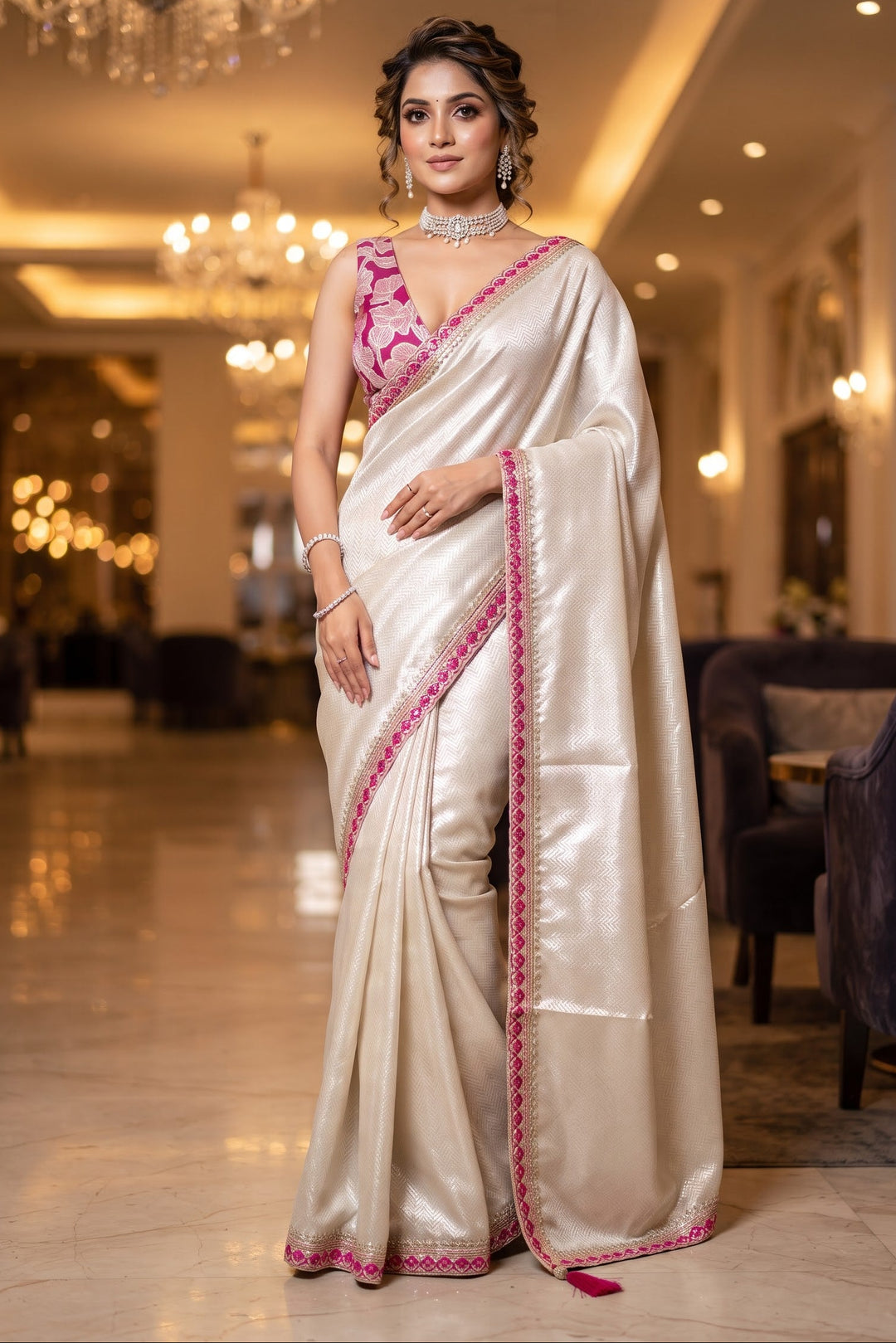Revolutionary Grace Viscose Satin Silk Saree
